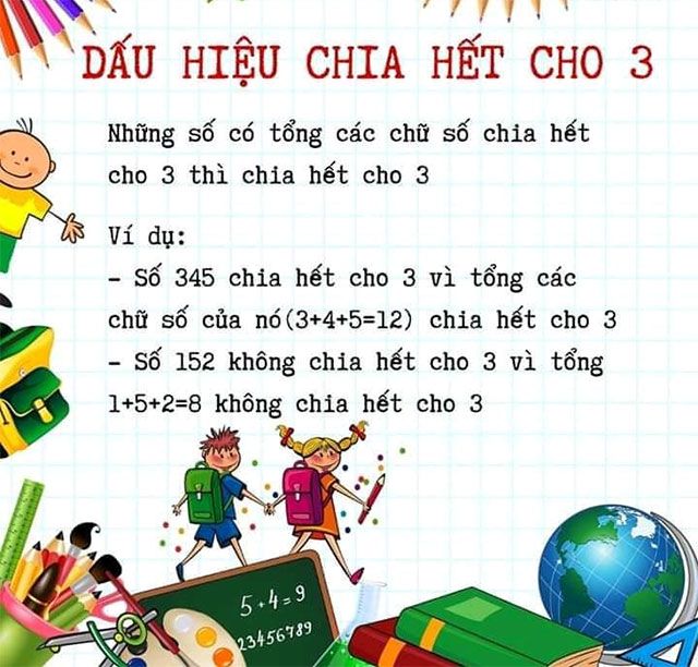 Biểu hiện phân chia hết cho số 3