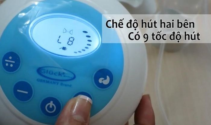 Điều chỉnh 9 cấp độ hút khác nhau cho cả hai bên ngực.