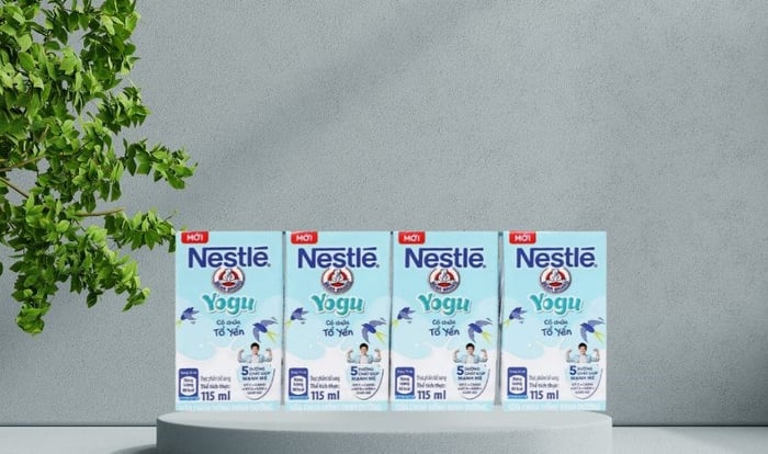 Lốc 4 hộp sữa chua uống tổ yến Nestlé Yogu 115 ml (phù hợp từ 1 tuổi)