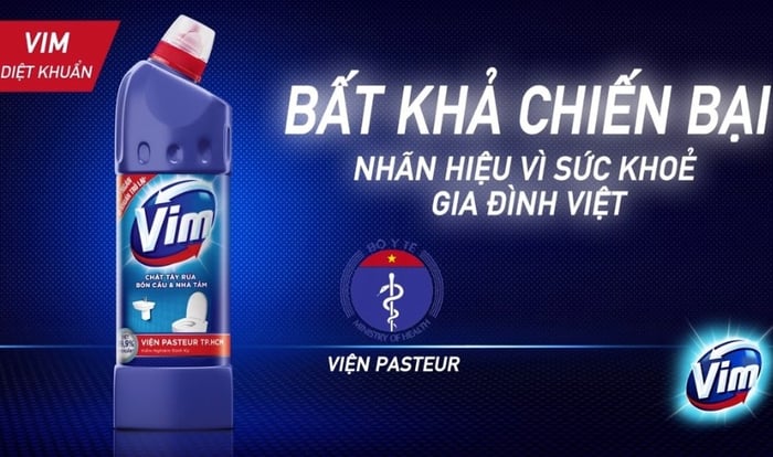 Nước tẩy bồn cầu và nhà tắm Vim, dung tích 500 ml, kháng khuẩn