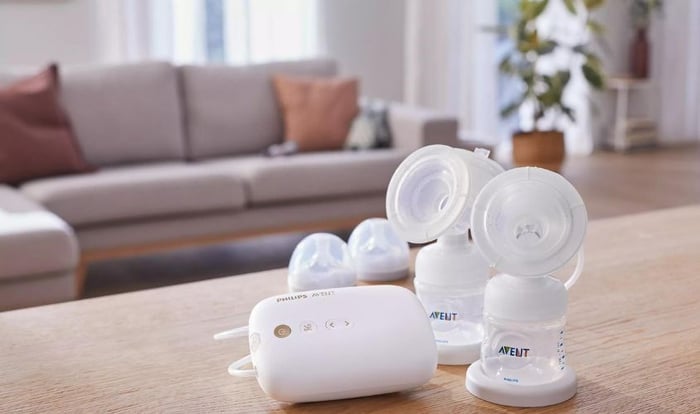 Máy hút sữa điện đôi Philips Avent Eureka Plus SCF394.11 giúp hút sữa nhanh và nhiều