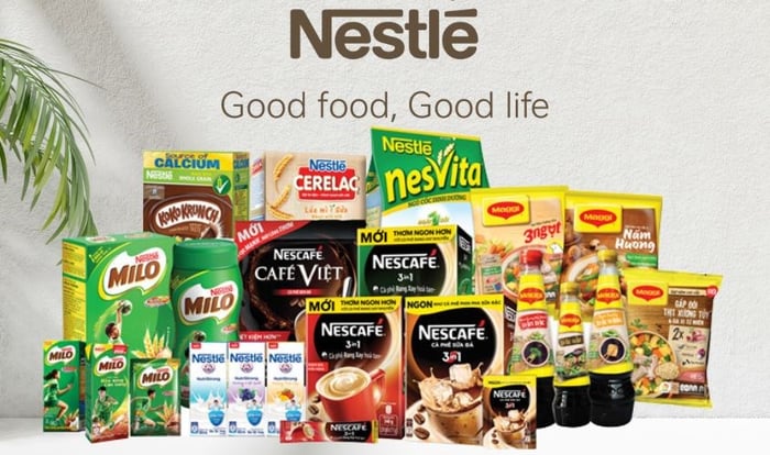 Các sản phẩm dưới thương hiệu Nestle