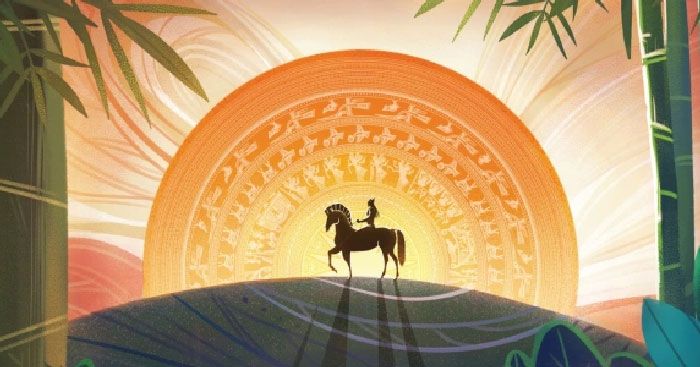 Diễn giả vai người mẹ và kể lại câu chuyện Thánh Gióng