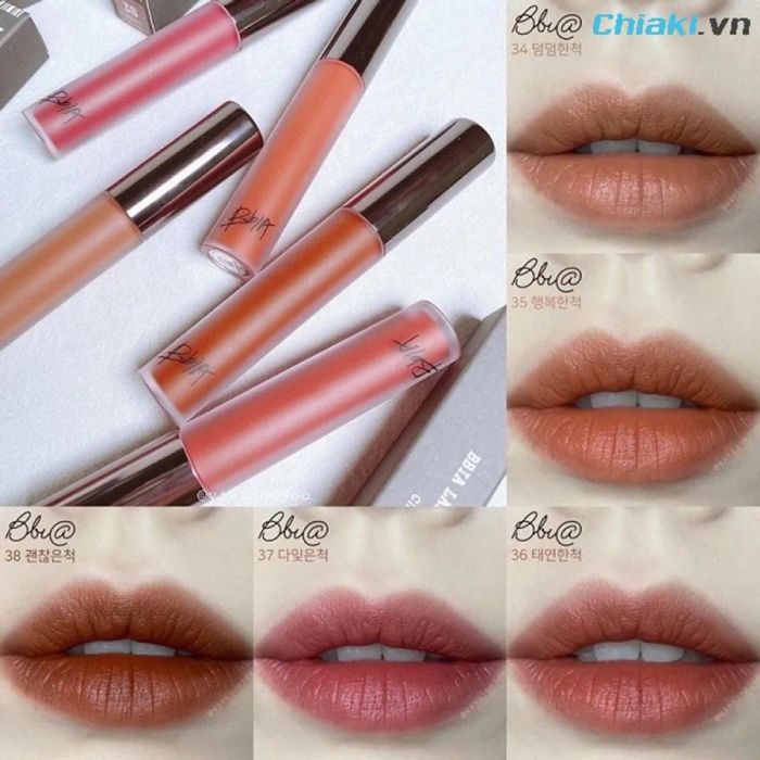 Bảng màu son Bbia Last Velvet Lip Tint phiên bản 8