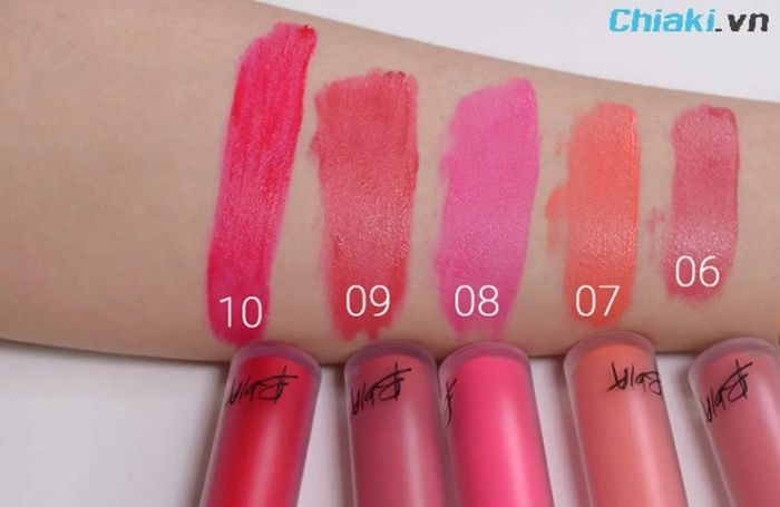 Bảng màu son Bbia Last Velvet Lip Tint phiên bản 2