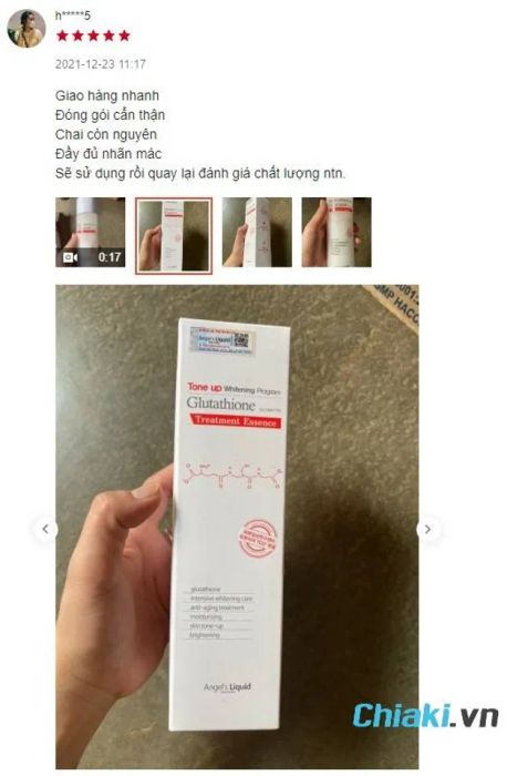 Đánh giá về Toner làm trắng da và điều trị mụn Tone Up Whitening Program Glutathione