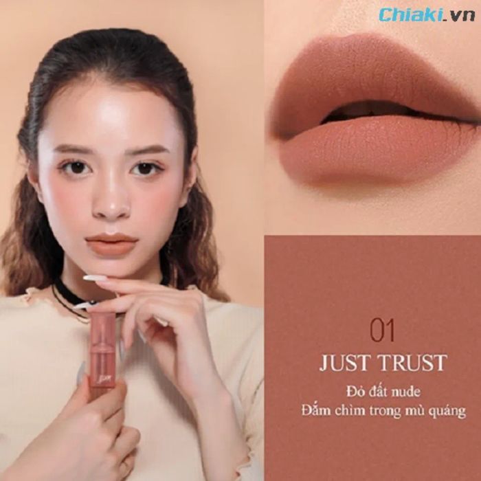 Son thỏi Bbia màu 01 Just Trust