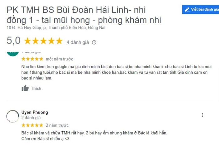 Phòng khám chuyên khoa tai mũi họng Biên Hòa