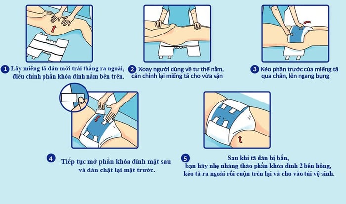 Hướng dẫn cách mặc tã dán cho người cao tuổi