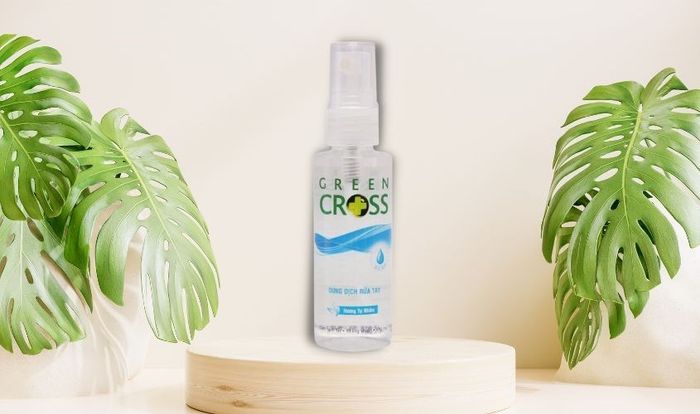 Xịt rửa tay khô Green Cross có tác dụng kháng khuẩn, dung tích 70 ml với hương tự nhiên
