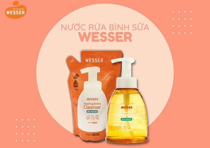 Nước rửa bình sữa Wesser hương bưởi, dung tích 500 ml