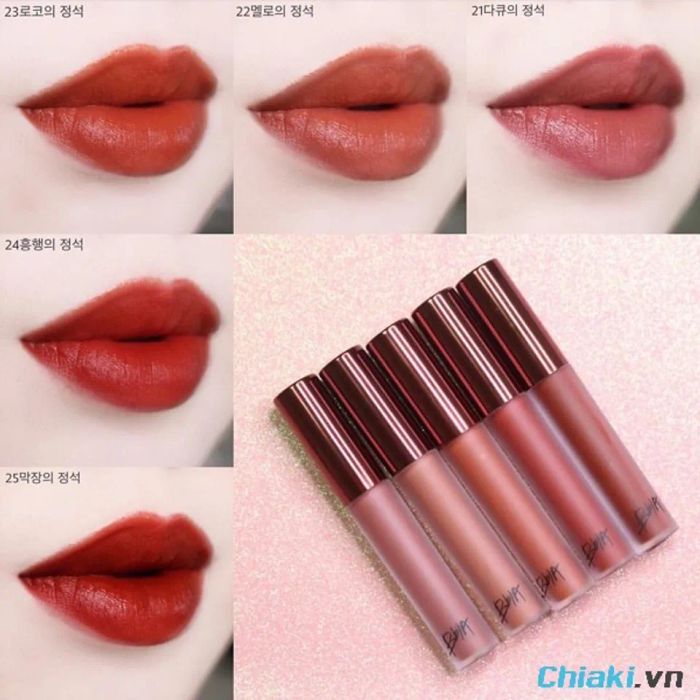 Bảng màu son Bbia Last Velvet Lip Tint phiên bản 5