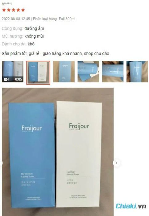 Đánh giá Toner gạo Fraijour