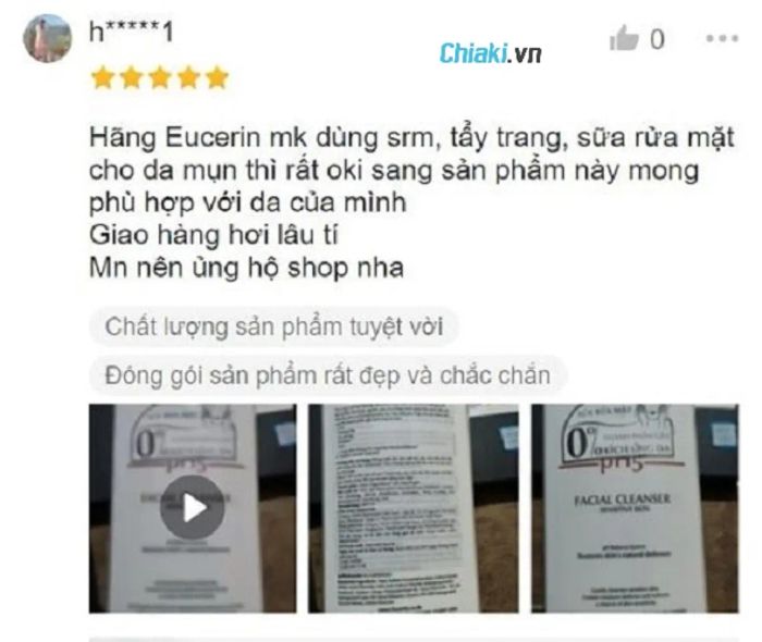 Đánh giá sữa rửa mặt cho da khô nhạy cảm Eucerin PH5 từ người dùng