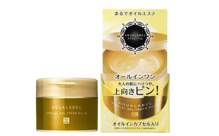 kem chống lão hóa Shiseido Aqualabel màu vàng