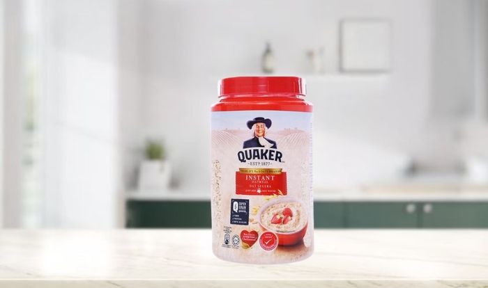 Hạt yến mạch tự nhiên, dẹt Quaker 600g