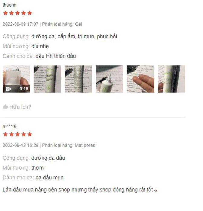Không làm bết dính, không làm khô da