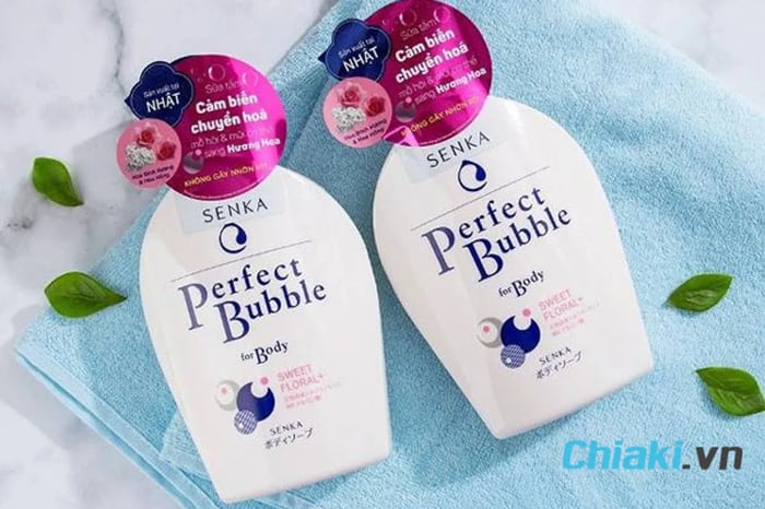 Sữa tắm trắng da Perfect Bubble For Body Floral của Nhật Shiseido