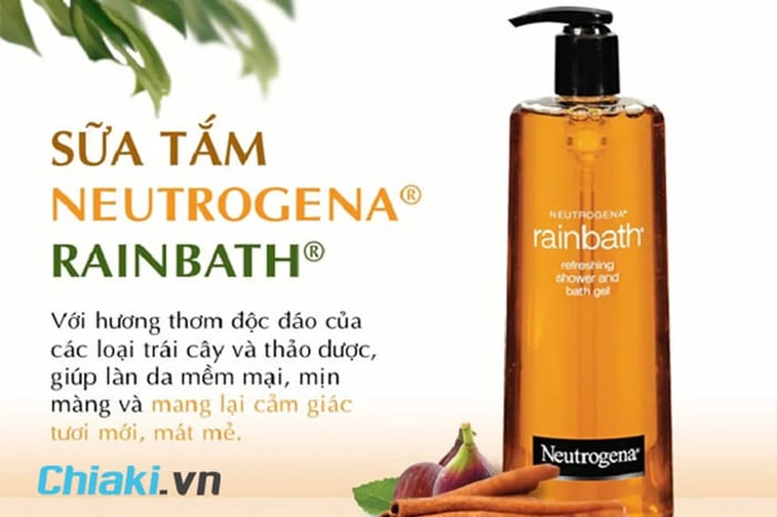 Sản phẩm Sữa tắm Neutrogena Rainbath với các thành phần thảo dược được chọn lọc kỹ lưỡng