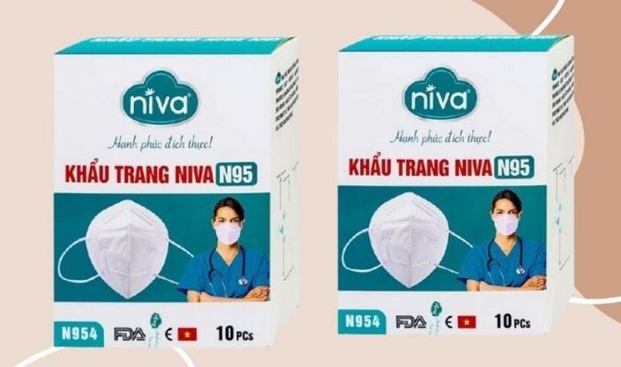 Hộp 10 cái khẩu trang Niva N95 4 lớp