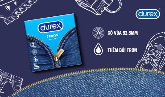 Sử dụng bao cao su Durex Jeans 52.5 mm giảm thiểu nguy cơ gây dị ứng