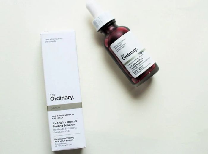 Thiết kế bao bì của tinh chất The Ordinary AHA 30% + BHA 2% Peeling Solution