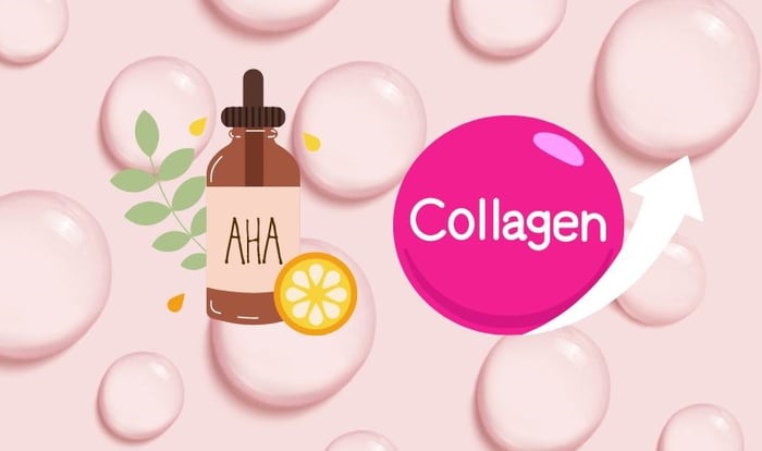 AHA thúc đẩy quá trình sản xuất Collagen