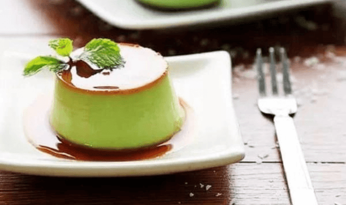 Bánh flan trà xanh matcha thơm ngọt