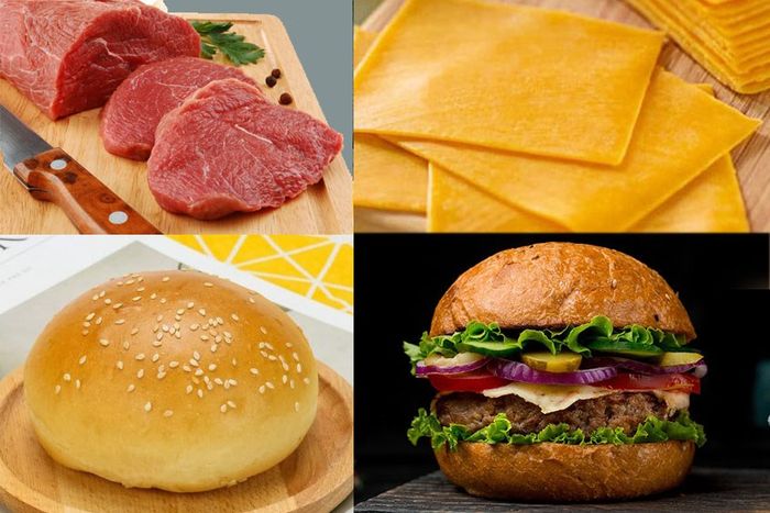 Bánh hamburger thịt bò phô mai bé nào cũng thích