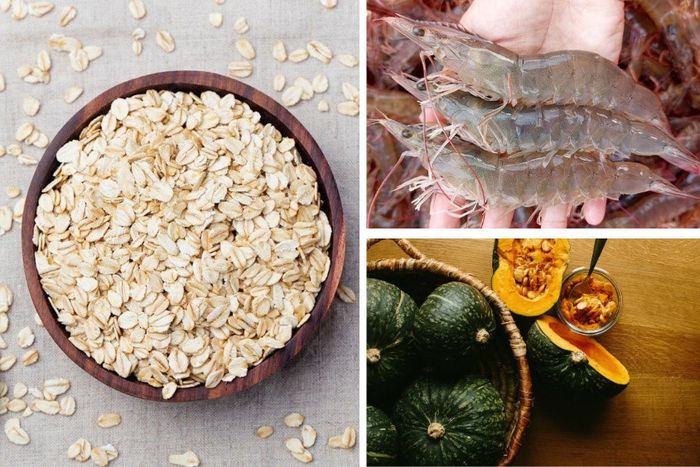 cháo tôm yến mạch bí đỏ dành cho bé