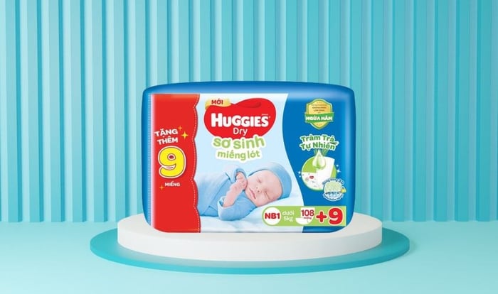 Tã lót Huggies Dry size NB1 117 miếng (Dưới 5 kg)