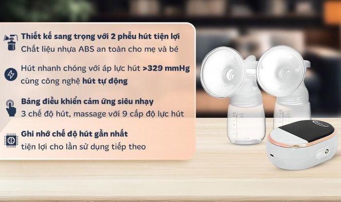 Máy hút sữa điện đôi Gluck Baby GP39