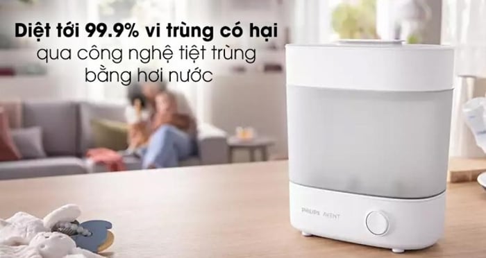 Công nghệ hơi nước hiện đại mang lại hiệu quả tiệt trùng lên đến 99,99%