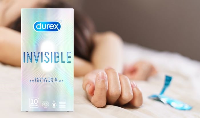 Bộ 10 chiếc bao cao su Durex Invisible kích thước 51 - 54 mm đảm bảo an toàn