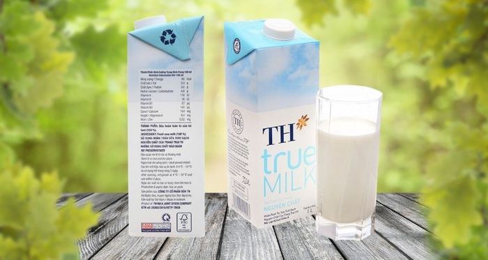 Sữa tươi TH true MILK không đường dung tích 1 lít