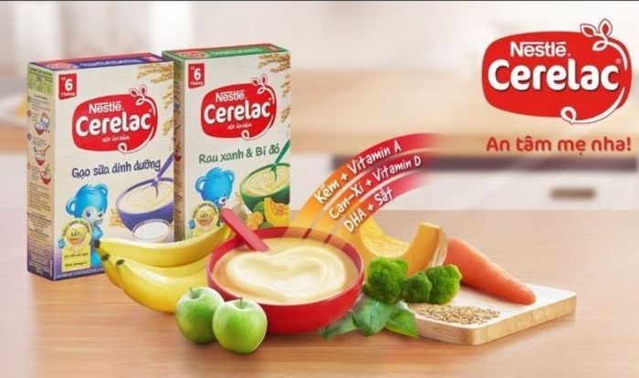 Bột ăn dặm Nestlé Cerelac rau xanh, bí đỏ hộp 200g (dành cho bé từ 6 tháng tuổi)