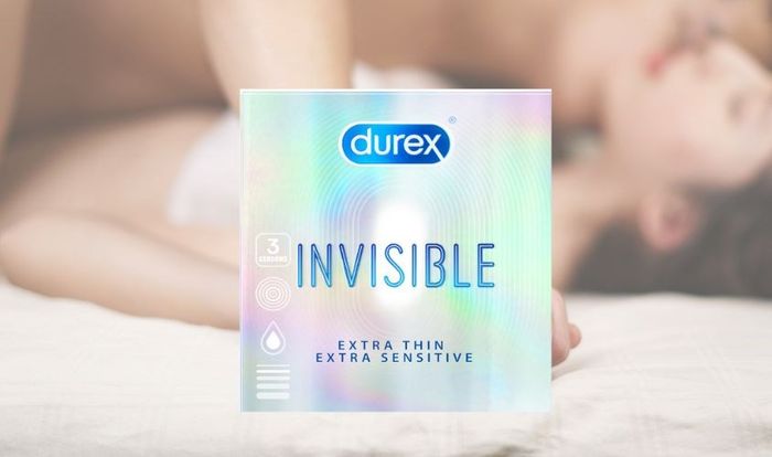 Hộp 3 cái bao cao su Durex Invisible 52 mm