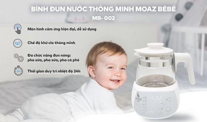 Bình đun nước pha sữa Moaz BéBé MB-002