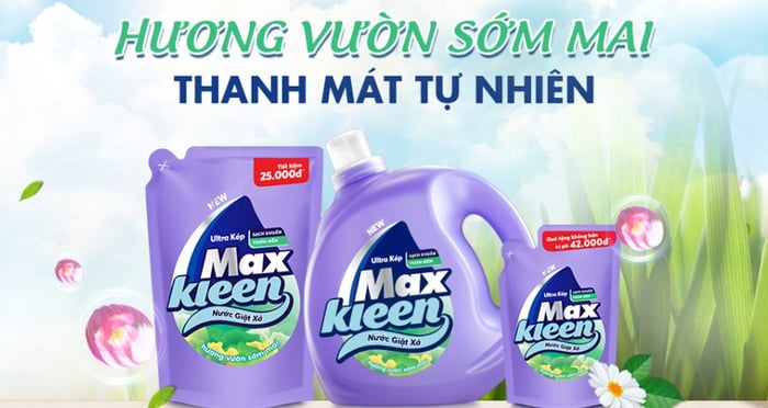 Nước giặt xả MaxKleen hương vườn sớm mai 