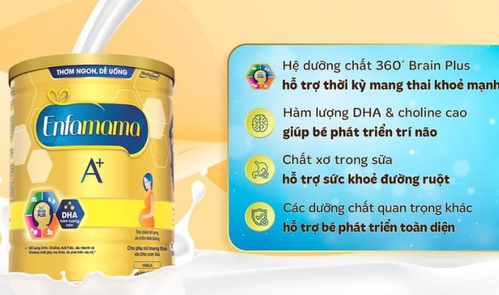 Sữa bầu Enfamama A+ hương vani 360 Brain Plus 400g