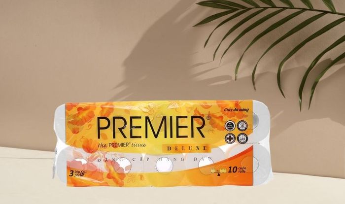 Lốc 10 cuộn giấy vệ sinh PREMIER Deluxe 3 lớp