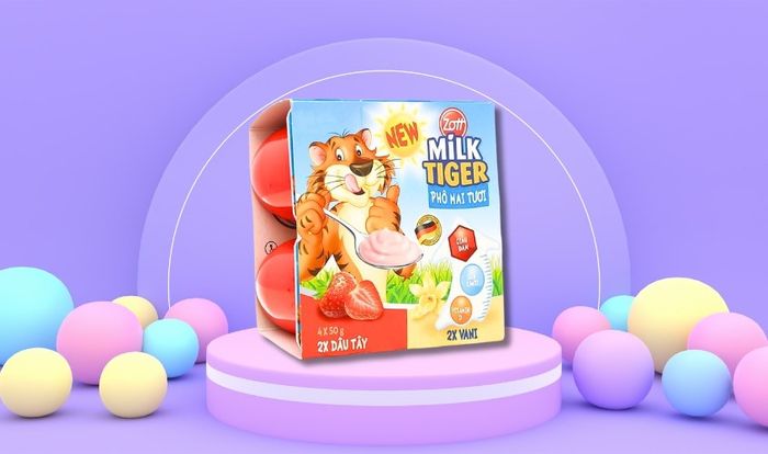 Hộp sữa chua phô mai Zott vị dâu, vani 50g (dành cho trẻ từ 6 tháng) - Lốc 4 hộp