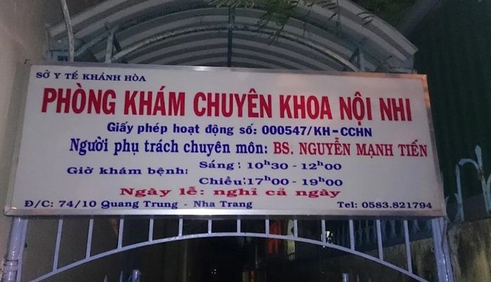 bác sĩ Nhi Nha Trang Nguyễn Mạnh Tiến