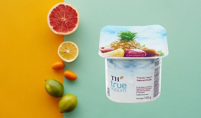 Lốc 4 hộp sữa chua trái cây TH true YOGURT vị trái cây 100g