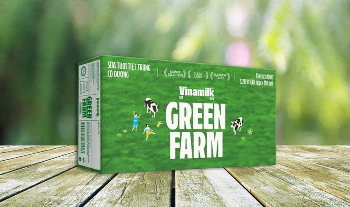 Thùng 48 hộp sữa tươi tiệt trùng Vinamilk Green Farm có đường 110 ml (từ 1 tuổi)