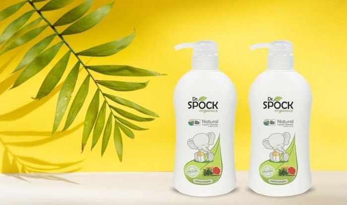 Sản phẩm Nước rửa bình sữa Dr.Spock Organics chai 450ml chiết xuất trà xanh