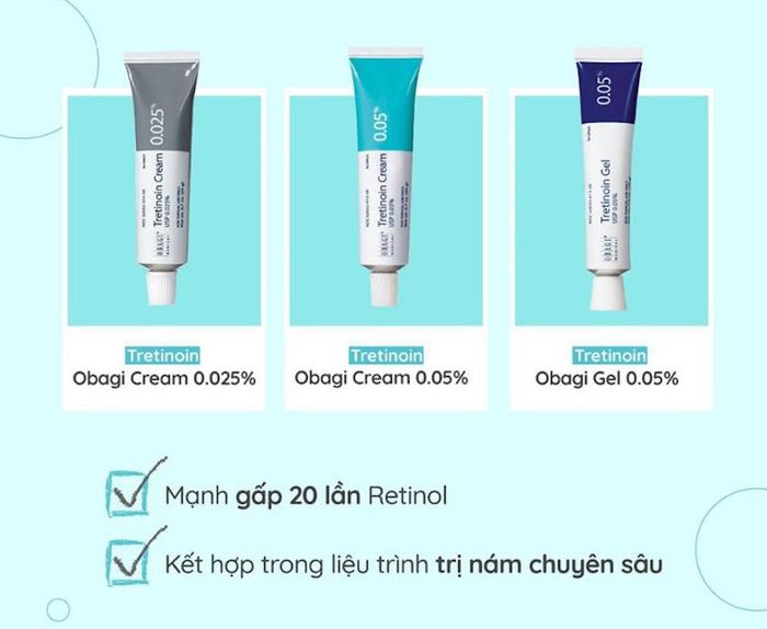 Tretinoin và retinol khác nhau như thế nào