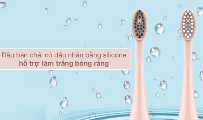 Bộ 2 đầu bàn chải điện Halio Sonic Whitening Electric Toothbrush Rose Gold