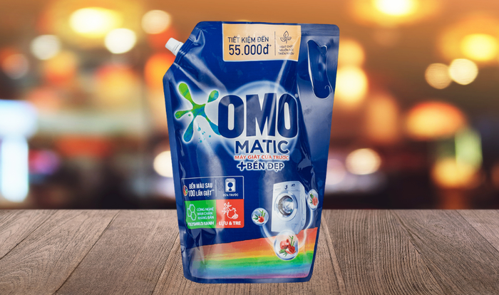 Nước giặt Omo Matic Bền Đẹp với hương thơm lâu phai từ túi dung tích 2.8 lít