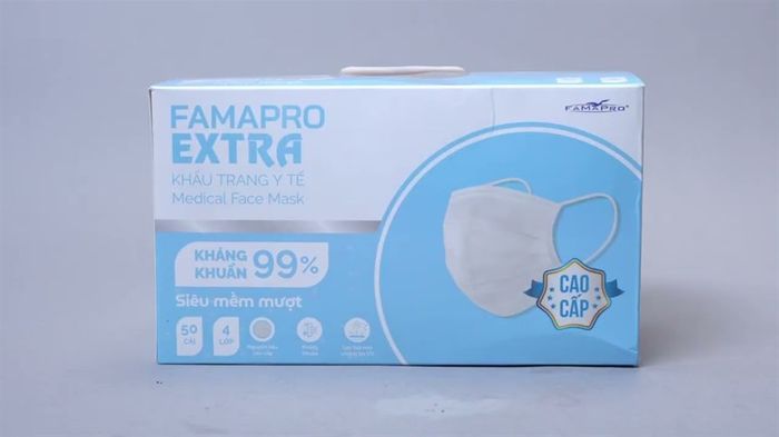 Hộp 50 khẩu trang y tế FAMAPRO Extra 4 lớp